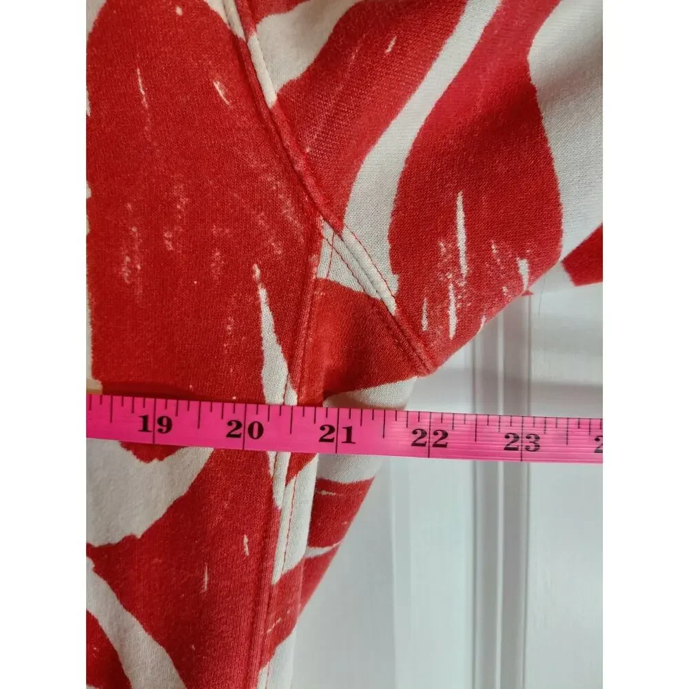 Nike Sportswear Club Fleece All Over Print Swoosh Hoodie Red/White Sm Scribble